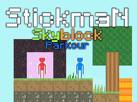 Stickman Skyblock Parkour gameplay
